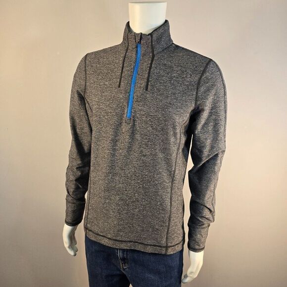 Lululemon Sweat Session 1/2 Zip Sz M Heathered Gray Surge Warm Performance Shirt - Picture 5 of 9